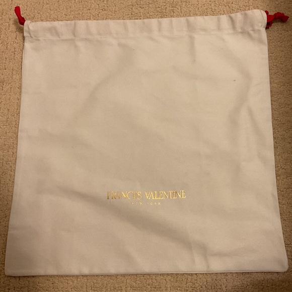 Frances Valentine Dust Bag - 16x16 Gold Logo on Cream Fabric - Picture 1 of 3